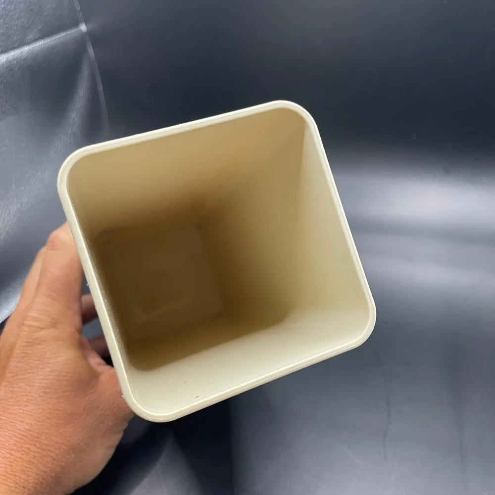 Tupperware Vintage Almond Cracker Keeper 1696-1 with Lid 1697-5 Cream 9 Inch